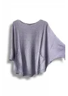 Merserize Triko Oversize Bluz - 38-52 Beden Uyumlu - Salaş Kazak