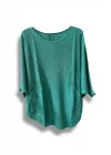 Merserize Triko Oversize Bluz - 38-52 Beden Uyumlu - Salaş Kazak