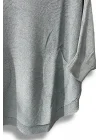 Merserize Triko Oversize Bluz - 38-52 Beden Uyumlu - Salaş Kazak