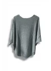 Merserize Triko Oversize Bluz - 38-52 Beden Uyumlu - Salaş Kazak