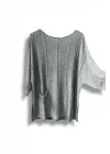 Kadın Oversize Merserize Triko Bluz | Salaş Tunik | 38-52 Beden Uyumlu