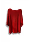 Oversize Merserize Triko Bluz | 38-52 Beden Uyumlu