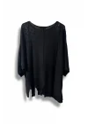 Kadın Oversize Merserize Triko Bluz | Salaş Tunik | 38-52 Beden Uyumlu
