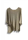Kadın Oversize Merserize Triko Bluz | Salaş Tunik | 38-52 Beden Uyumlu