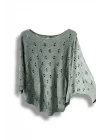 Oversize Merserize Triko Bluz - Delikli Desenli Kazak (38-52 Beden)