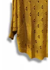 Oversize Merserize Triko Bluz - Delikli Desenli Kazak (38-52 Beden)