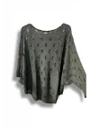 Oversize Merserize Triko Bluz - Delikli Desenli Kazak (38-52 Beden)