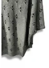 Oversize Merserize Triko Bluz - Delikli Desenli Kazak (38-52 Beden)