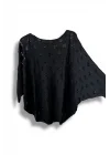 Oversize Merserize Triko Bluz - Delikli Desenli Kazak (38-52 Beden)