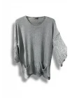 Merserize Oversize Triko Bluz – Standart Beden (38-48 Uyumlu) – Şık ve Rahat Tasarım