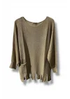 %100 Pamuk Merserize Triko Bluz Standart Beden 38-48 Uyumlu