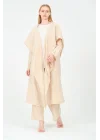 Kapüşonlu pantolon kimono takım