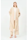 Kapüşonlu pantolon kimono takım