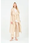 Kapüşonlu pantolon kimono takım