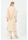 Kapüşonlu pantolon kimono takım