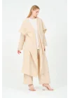 Kapüşonlu pantolon kimono takım