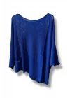 Oversize Cepli Merserize Bluz | 38-52 Beden Uyumlu Rahat Kalıp Triko