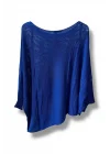 Oversize Cepli Merserize Bluz | 38-52 Beden Uyumlu Rahat Kalıp Triko