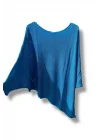 Oversize Cepli Merserize Bluz | 38-52 Beden Uyumlu Rahat Kalıp Triko