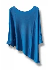 Oversize Cepli Merserize Bluz | 38-52 Beden Uyumlu Rahat Kalıp Triko