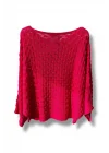 Kadın Merserize Triko Bluz Oversize Standart Beden 38-52 Uyumlu Salaş
