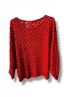Kadın Merserize Triko Bluz Oversize Standart Beden 38-52 Uyumlu Salaş