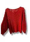Kadın Merserize Triko Bluz Oversize Standart Beden 38-52 Uyumlu Salaş