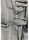 Bohem kadın kot ceket kaftan-gri