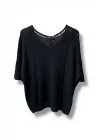 Duru Oversize Merserize Triko-siyah