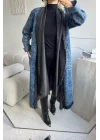 Siyah Kot kaftan Oversize kalıp standart beden 38/48 uyumlu