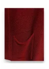 Merserize oversize asimetrik tek cepli triko-Kırmızı