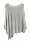 Merserize oversize asimetrik tek cepli triko-Gri