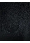 Merserize oversize asimetrik tek cepli triko-Siyah