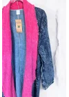 Pamuk Garnili Kot Kaftan-Fuşya