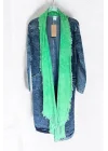 Pamuk Garnili Kot Kaftan-Yeşil