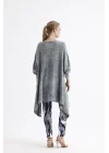 Pamuklu Asimetrik Triko Tunik-Gri