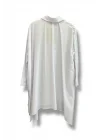 Sardunya oversize uzun tunik gömlek-Beyaz