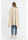 Sardunya oversize uzun tunik gömlek-Krem