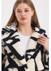 Zebra Düğmeli Kaban