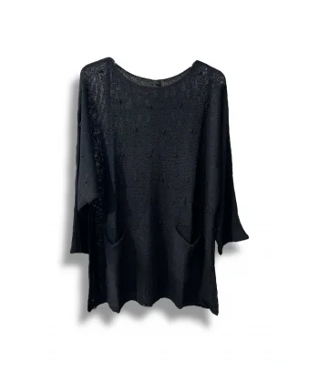 Merserize Triko Kadın Oversize Tunik - 38-52 Beden Uyumlu Standart Beden