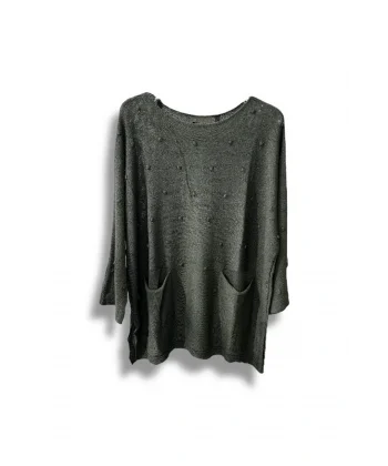Merserize Triko Kadın Oversize Tunik - 38-52 Beden Uyumlu Standart Beden