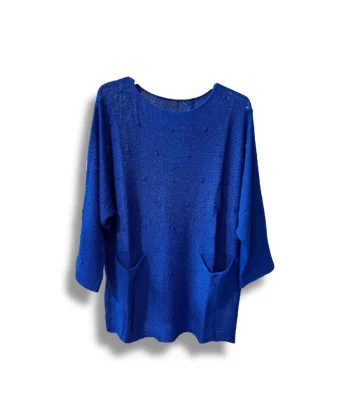 Merserize Triko Kadın Oversize Tunik - 38-52 Beden Uyumlu Standart Beden