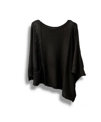 Oversize Cepli Merserize Bluz | 38-52 Beden Uyumlu Rahat Kalıp Triko