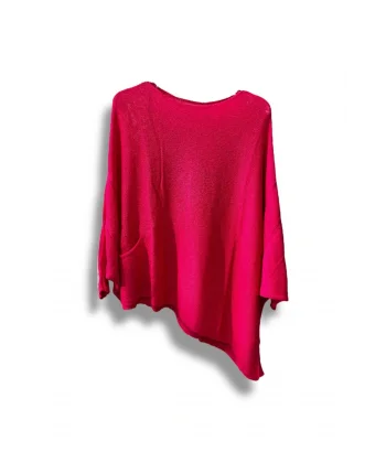 Oversize Cepli Merserize Bluz | 38-52 Beden Uyumlu Rahat Kalıp Triko