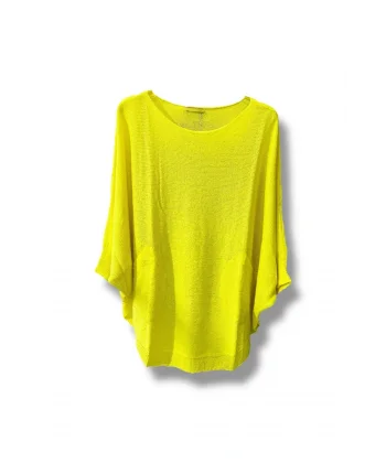 Oversize Cepli Merserize Bluz | 38-52 Beden Uyumlu Rahat Kalıp Triko