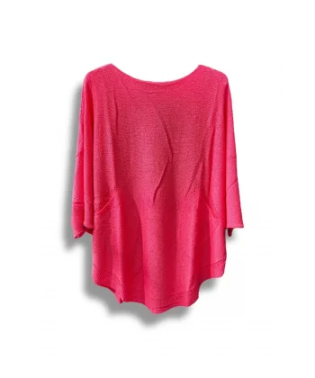 Merserize Triko Oversize Bluz - 38-52 Beden Uyumlu - Salaş Kazak