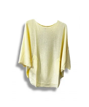 Merserize Triko Oversize Bluz - 38-52 Beden Uyumlu - Salaş Kazak