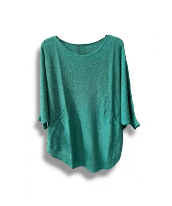 Merserize Triko Oversize Bluz - 38-52 Beden Uyumlu - Salaş Kazak