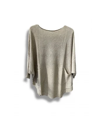 Merserize Triko Oversize Bluz - 38-52 Beden Uyumlu - Salaş Kazak