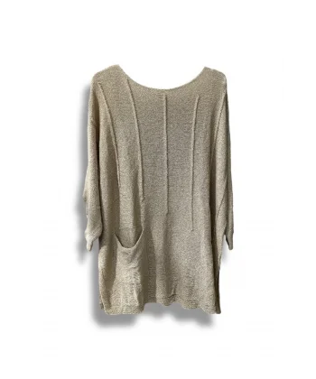 Oversize Merserize Triko Bluz | 38-52 Beden Uyumlu